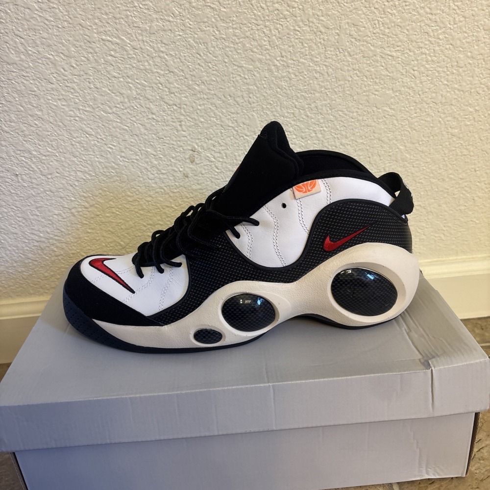NIKE AIR ZOOM FLIGHT 95 "HOOPS PACK" WHITE-UNIVERSITY RED SZ 13 not original box